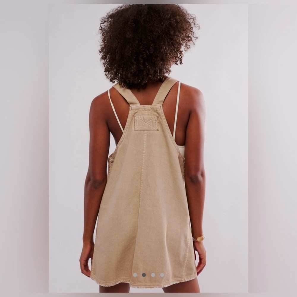 *NWT* FREE PEOPLE OVERALL SMOCKED MINI DRESS - Picture 3 of 8
